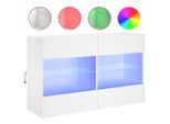 Syfax™ Mobile Tv A Parete Con Luci Led Bianco 98,5X30X60,5 Cm