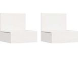 Syfax™ Comodino 2 Pcs Bianco 42 X 32,5 X 40 Cm Legno Di Pino Massello