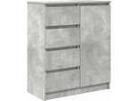 Syfax™ Credenza Con Cassetti Grigio Cemento 71X35X84 Cm In Truciolato