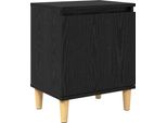 Syfax™ Armadio Da Notte Rovere Nero 40 X 30 X 50 Cm Legno Multistrato