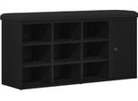 Syfax™ Panchina Con Contenitore Rovere Nero 102 X 32 X 50 Cm