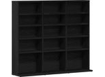 Syfax™ Mobile Porta Cd Rovere Nero 100X23X89,5 Cm Legno Multistrato