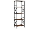 Syfax™ Libreria Rovere Marrone 5 Ripiani 59X35X171Cm Legno Multistrato