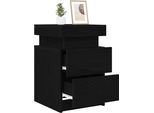 Syfax™ Armadio Da Notte Con Cassetto 2 Pcs Rovere Nero 35 X 39 X 55 Cm