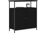 Syfax™ Credenza Rovere Nero 70 X 30 X 80 Cm Legno Multistrato