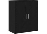 Syfax™ Credenza Rovere Nero 60X31X70 Cm In Legno Multistrato