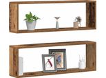 Syfax™ Scaffali Da Parete 2 Pcs Legno Vecchio 80 X 15 X 26 Cm