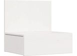 Syfax™ Comodino Bianco 42 X 32,5 X 40 Cm Legno Di Pino Massello