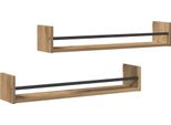 Syfax™ Scaffale Da Parete 2 Pcs Rovere Artigianale 80 X 16 X 14 Cm
