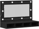 Syfax™ Mobiletto Per Specchio Rovere Nero 90 X 31,5 X 62 Cm