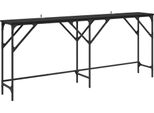 Syfax™ Tavolo Consolle Rovere Nero 180 X 30 X 75 Cm Legno Multistrato