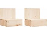Syfax™ Comodino 2 Pcs Marrone 42 X 32,5 X 40 Cm Legno Di Pino Massello