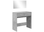 Syfax™ Toeletta Con Specchio Grigio Cemento 80X39X80 Cm