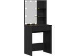 Syfax™ Tavolo Da Trucco Rovere Nero 60 X 40 X 140 Cm Legno Multistrato