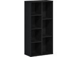 Syfax™ Libreria Rovere Nero 50X25X104 Cm In Legno Multistrato