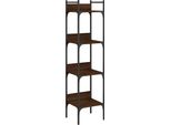 Syfax™ Libreria 4 Ripiani Rovere Marrone 35X30X138,5 Legno Multistrato