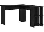 Syfax™ Scrivania Ad Angolo Rovere Nero 140 X 113,5 X 75 Cm
