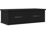 Syfax™ Armadietto A Muro Con Cassetto Rovere Nero 60 X 26 X 18,5 Cm
