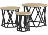 Syfax™ Tavolo Laterale Nesting 3 Pcs Rovere Sonoma