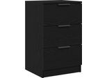 Syfax™ Armadio Da Notte Rovere Nero 40 X 65 X 65 Cm Legno Multistrato