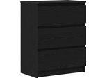 Syfax™ Credenza Rovere Nero 60X35X76 Cm In Legno Multistrato