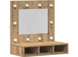 Syfax™ Mobiletto Per Specchio Rovere Artigianale 60 X 31,5 X 62 Cm