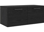 Syfax™ Armadietto A Muro Rovere Nero 80 X 36.5 X 35 Cm