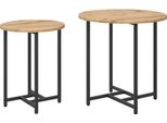 Syfax™ Set Tavolini 2 Pcs Rovere Artigianale E Nero