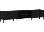 Syfax™ Mobile Tv Rovere Nero 180 X 31,5 X 40 Cm Legno Multistrato
