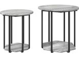 Syfax™ Set Tavolini Con Lo Scaffale 2 Pcs Grigio