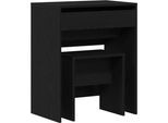 Syfax™ Tavolo Da Trucco Rovere Nero 60 X 40 X 75 Cm Legno Multistrato
