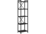 Syfax™ Libreria Rovere Nero 40 X 30 X 155 Cm Legno Multistrato