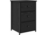 Syfax™ Armadio Da Notte Con Cassetto Rovere Nero 40 X 36 X 60 Cm