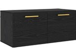 Syfax™ Armadietto A Muro Rovere Nero 80 X 36.5 X 35 Cm
