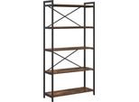 Syfax™ Libreria Rovere Fumé 80 X 30 X 155 Cm Legno Multistrato