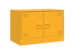 Syfax™ Mobili Tv 2 Pz Giallo Senape 67X39X44 Cm In Acciaio