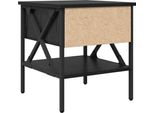 Syfax™ Comodino Con Cassetto Rovere Nero 40 X 42 X 45 Cm