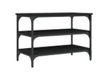 Syfax™ Panca Porta Scarpe Nera 70X38,5X49 Cm In Legno Multistrato