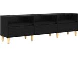 Syfax™ Mobile Tv Rovere Nero 150 X 30 X 45 Cm Legno Multistrato