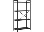 Syfax™ Libreria Rovere Nero 40 X 30 X 85 Cm Legno Multistrato
