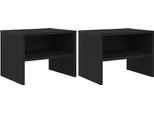 Syfax™ Armadio Da Notte 2 Pcs Rovere Nero 40 X 40 X 30 Cm