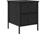 Syfax™ Comodino Con Cassetto Rovere Nero 40 X 42 X 50 Cm