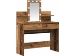 Syfax™ Tavolo Da Trucco Con Cassetto Legno Vecchio 100 X 40 X 130 Cm