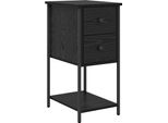 Syfax™ Armadio Da Notte Rovere Nero 32 X 42 X 70 Cm Legno Multistrato