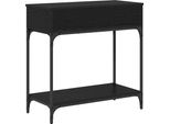 Syfax™ Tavolo Consolle Rovere Nero 75 X 34.5 X 75 Cm Legno Multistrato
