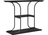 Syfax™ Tavolo Consolle Con Lo Scaffale Rovere Nero 101 X 35 X 80,5 Cm