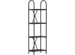 Syfax™ Libreria Rovere Nero 40 X 30 X 146 Cm Legno Multistrato