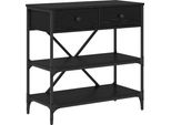 Syfax™ Tavolo Consolle Rovere Nero 100 X 34,5 X 75 Cm Legno