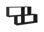 Syfax™ Scaffale A Parete Nero 100X20X53 Cm In Legno Multistrato