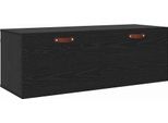 Syfax™ Mobiletto A Muro Rovere Nero 100 X 36,5 X 35 Cm